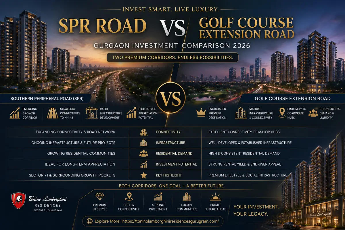 SPR Road vs Golf Course Extension Road Gurgaon Investment Comparison