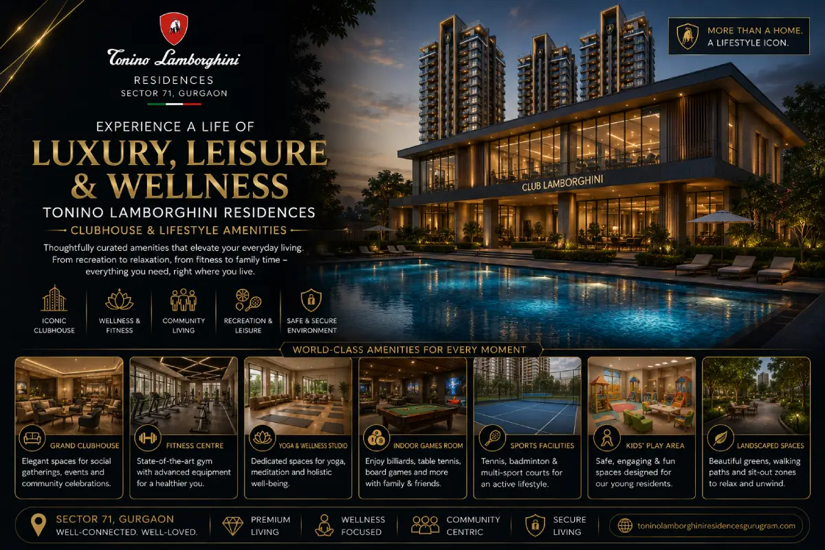 Tonino Lamborghini Residences Clubhouse Amenities